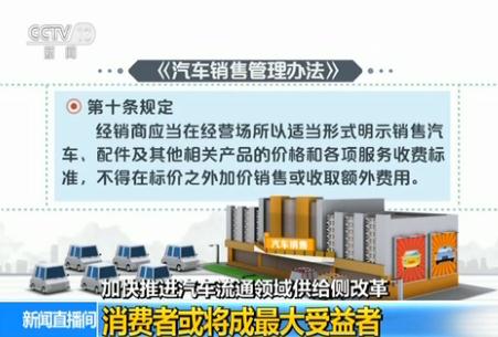 《汽車銷售管理辦法》發布 打破壟斷，推動多種模式競爭發展